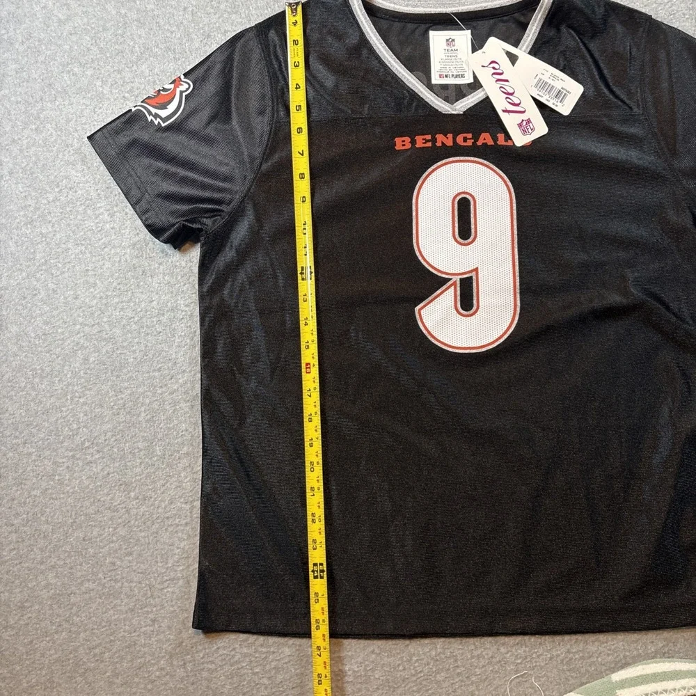 Joe Burrow Bengals Black Jersey Teen Girls Sz XL NFL Team Apparel Brand New
